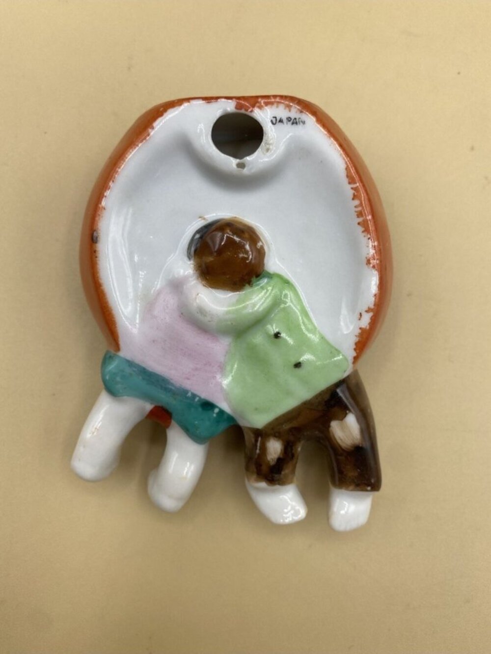 Vintage Sleeping Kissing Couple Under Sombrero Ashtray Japan Kitsch